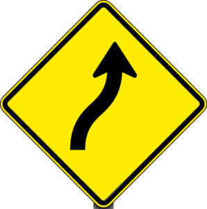 Placa A-5b: Curva em "S"à direita