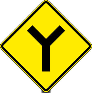 Placa A-9: Bifurcação em Y