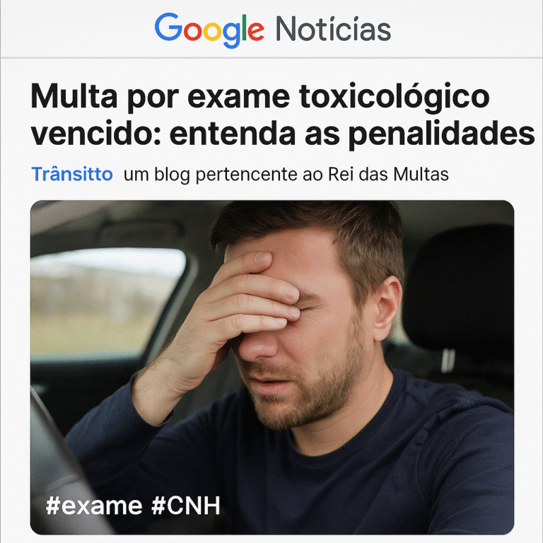Multa por exame toxicológico vencido
