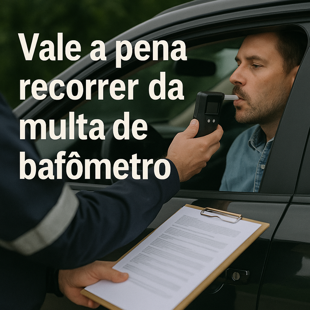 Vale a pena recorrer de multa por bafômetro? Entenda aqui!