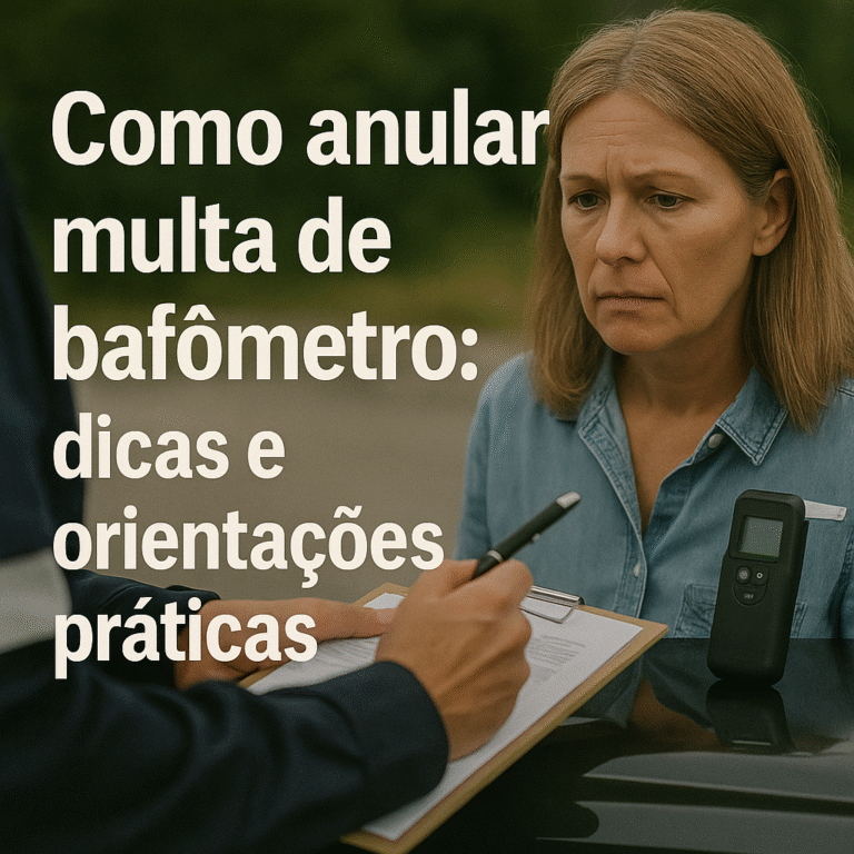 Como anular multa de bafômetro: dicas e orientações práticas