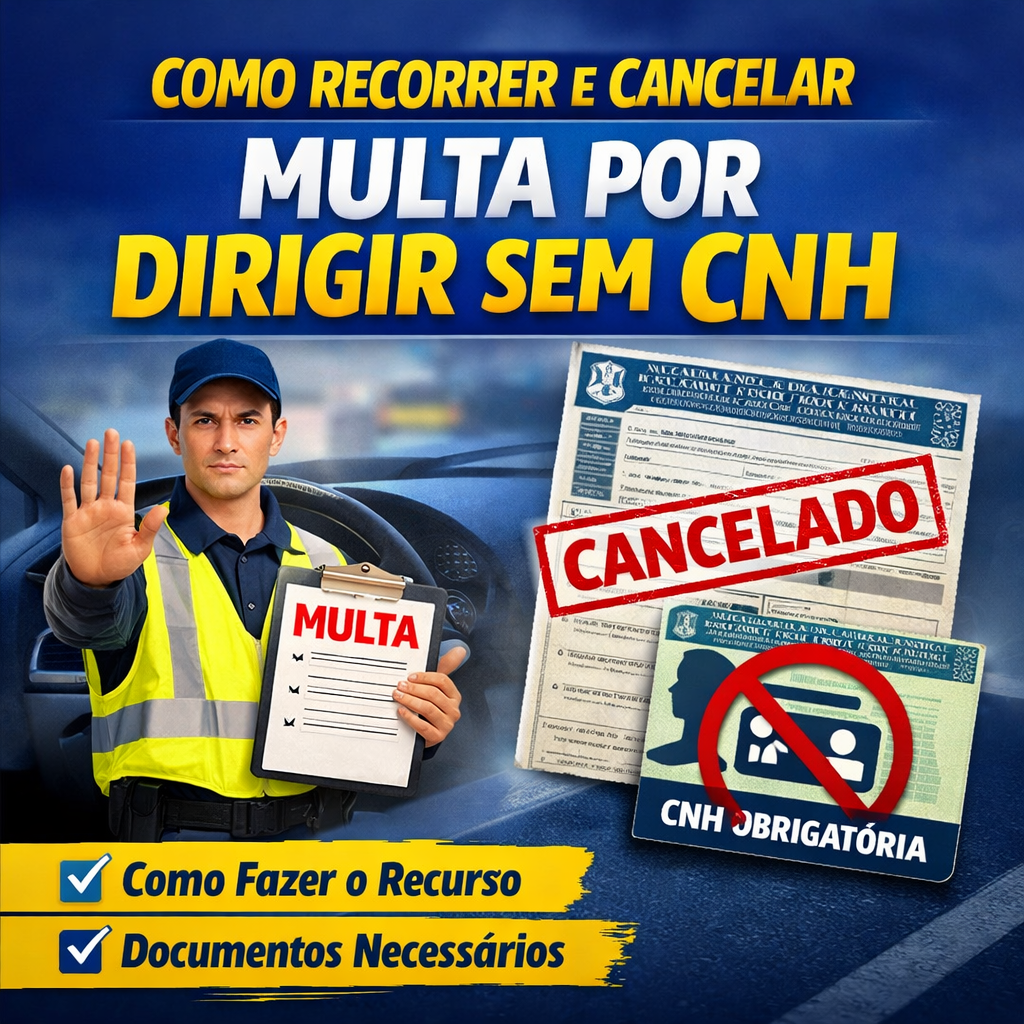 Como Recorrer e Cancelar Multa por Dirigir sem CNH