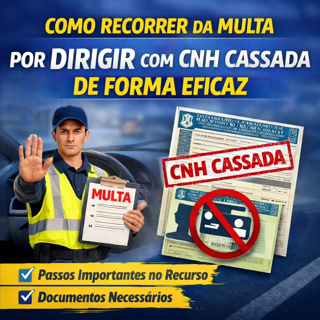 Como recorrer da multa por dirigir com CNH cassada de forma eficaz