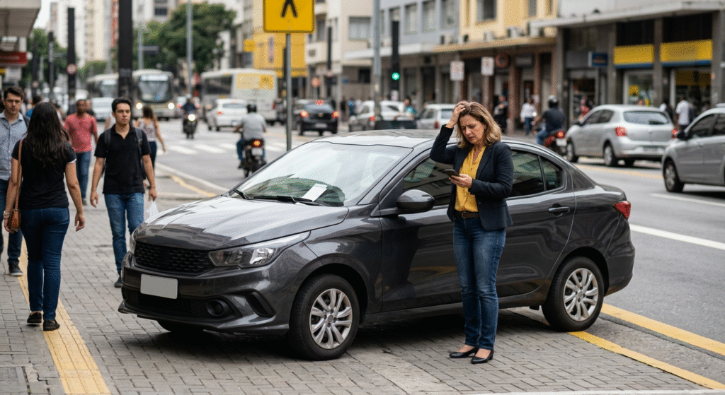 Atenção: Estacionar sobre calçada ou ciclovia pode levar à suspensão da sua CNH!