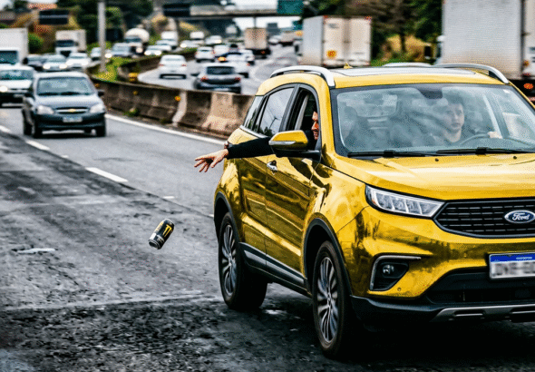 Atenção: Jogar Lixo pela Janela do Carro Pode Perder Sua CNH!
