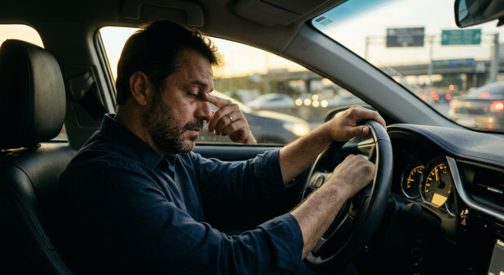 Dirigir cansado: por que o corpo trai o motorista